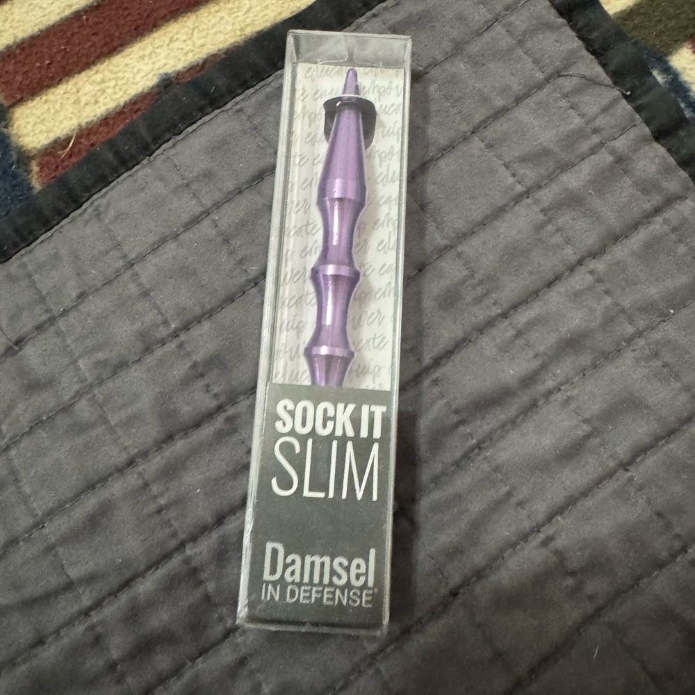Damsel in Defense Purple Sock It Slim
